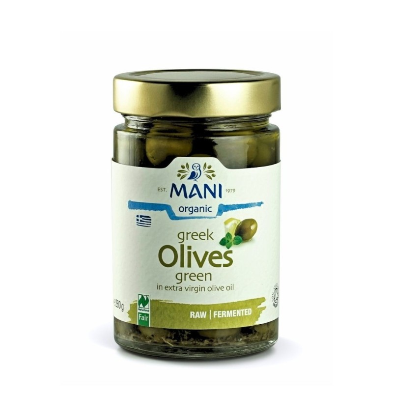 Olives vertes Amfissa à l'huile d'olive BIO 180g