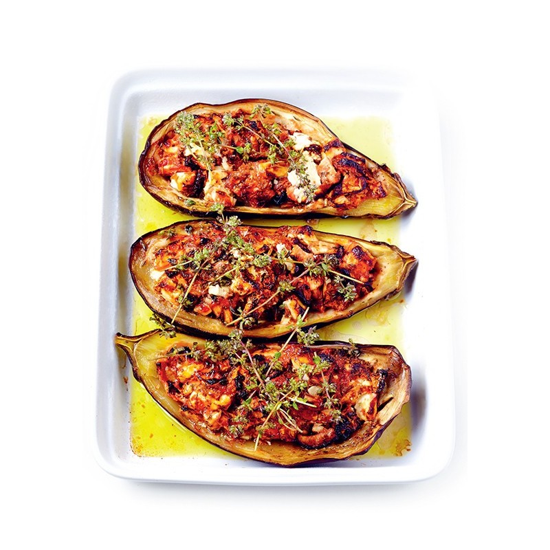 Aubergine au four feta et petimezi