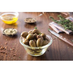 Olives vertes fendues en saumure bio 1.4kg "For the people"