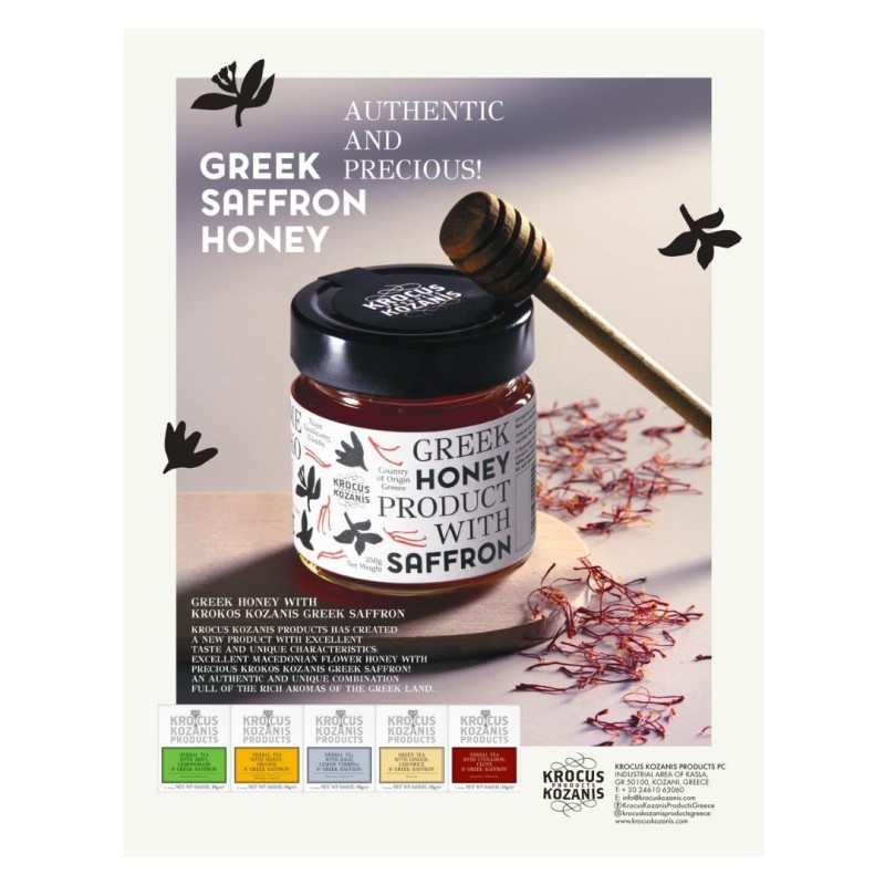 Miel grec à offrir de qualité supérieur. Véritable safran Miel grec à offrir de qualité supérieur. Véritable safran