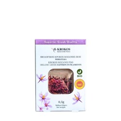 Safran grec AOP Krokos Kozanis – stigmates bio 0,5g