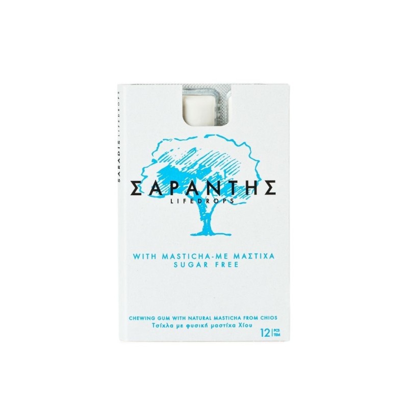 Chewing-gum au mastic de Chios, sans sucre