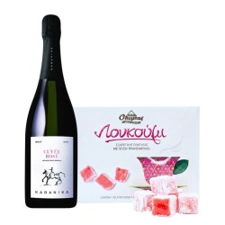 Loukoums grecs à offrir duo vin bio et loukoums de Grèce