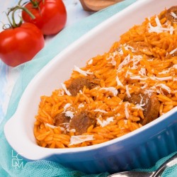 
											Recette de kritharaki et boulettes de poulet sauce feta
					