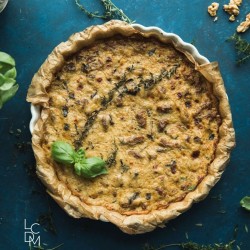 clafoutis lentilles pomme de terre et champignons