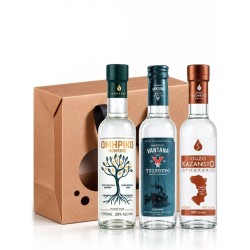 Coffret cadeau dégustation d'alcools grecs