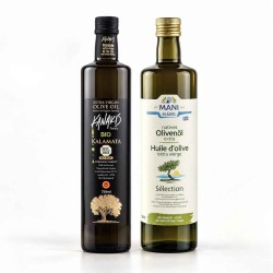 Duo d’huiles d’olive grecques BIO - Douce & Fruitée