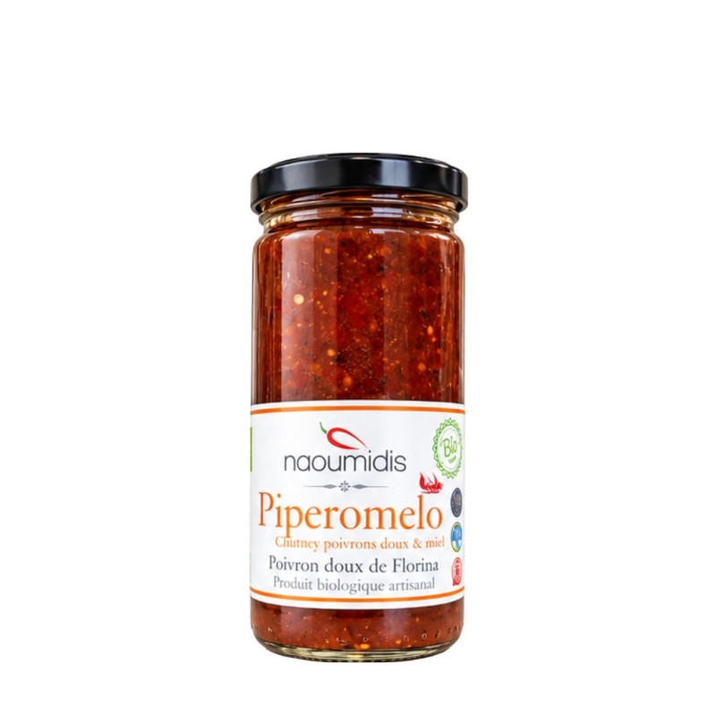 Piperomelo Chutney de poivron au miel BIO Naoumidis - 280g Piperomelo Chutney de poivron au miel BIO Naoumidis - 280g