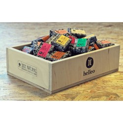 Coffret 4 minis savons sur porte-savon en bois 180g